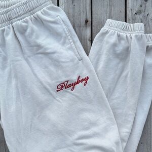 Playboy X Pac Sun Brand Ivory Sweatpants